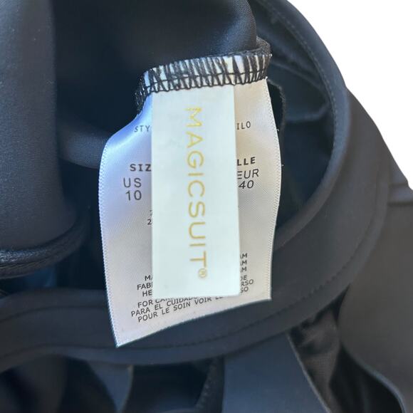 Magicsuit Neoprene Cut Out One Piece Zipper Black Size 10 - Picture 4 of 9